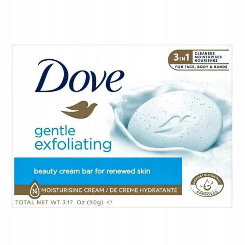 DOVE Gentle Exfoliating Mydło Kostka Peeling 3w1 Twarz Ciało Dłonie 90g DOVE Gentle Exfoliating Mydło Kostka Peeling 3w1 Twarz Ciało Dłonie 90g